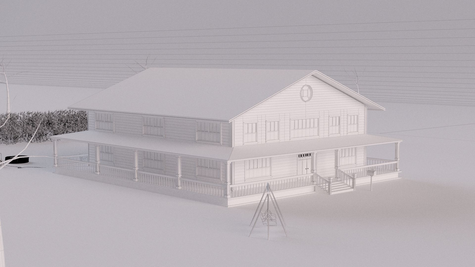 Farm farmhouse 3D model_25