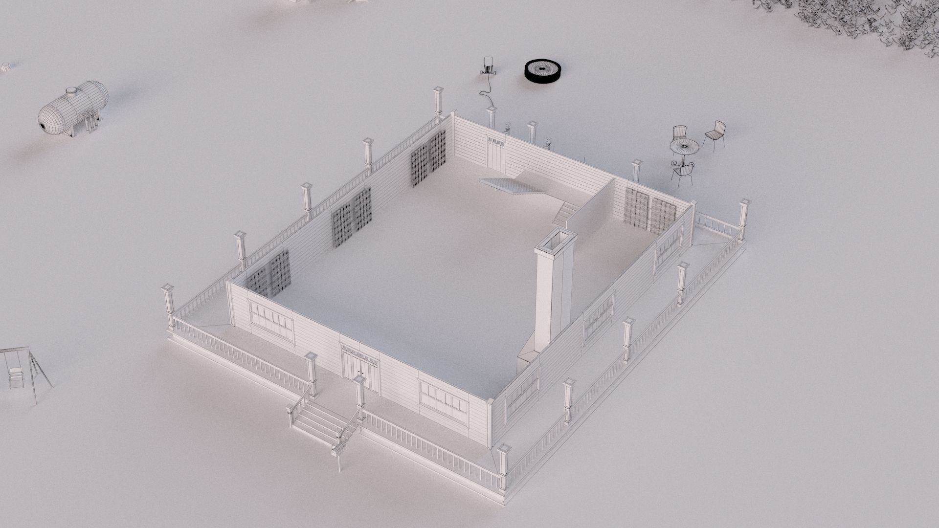 Farm farmhouse 3D model_29