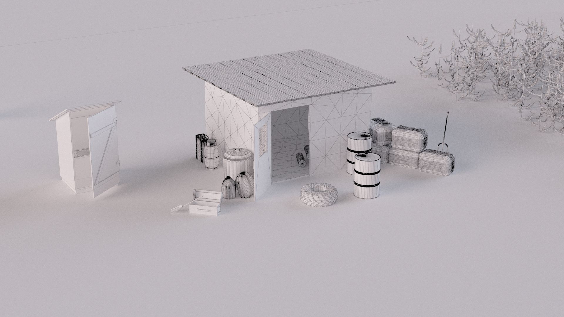 Farm farmhouse 3D model_33