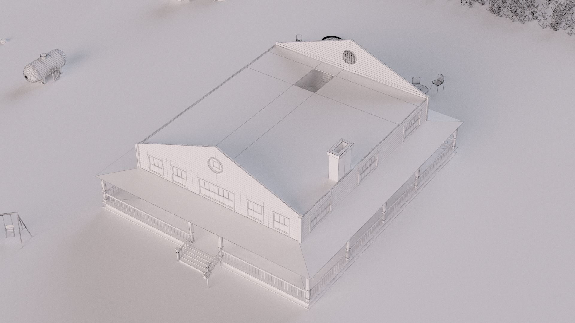 Farm farmhouse 3D model_26