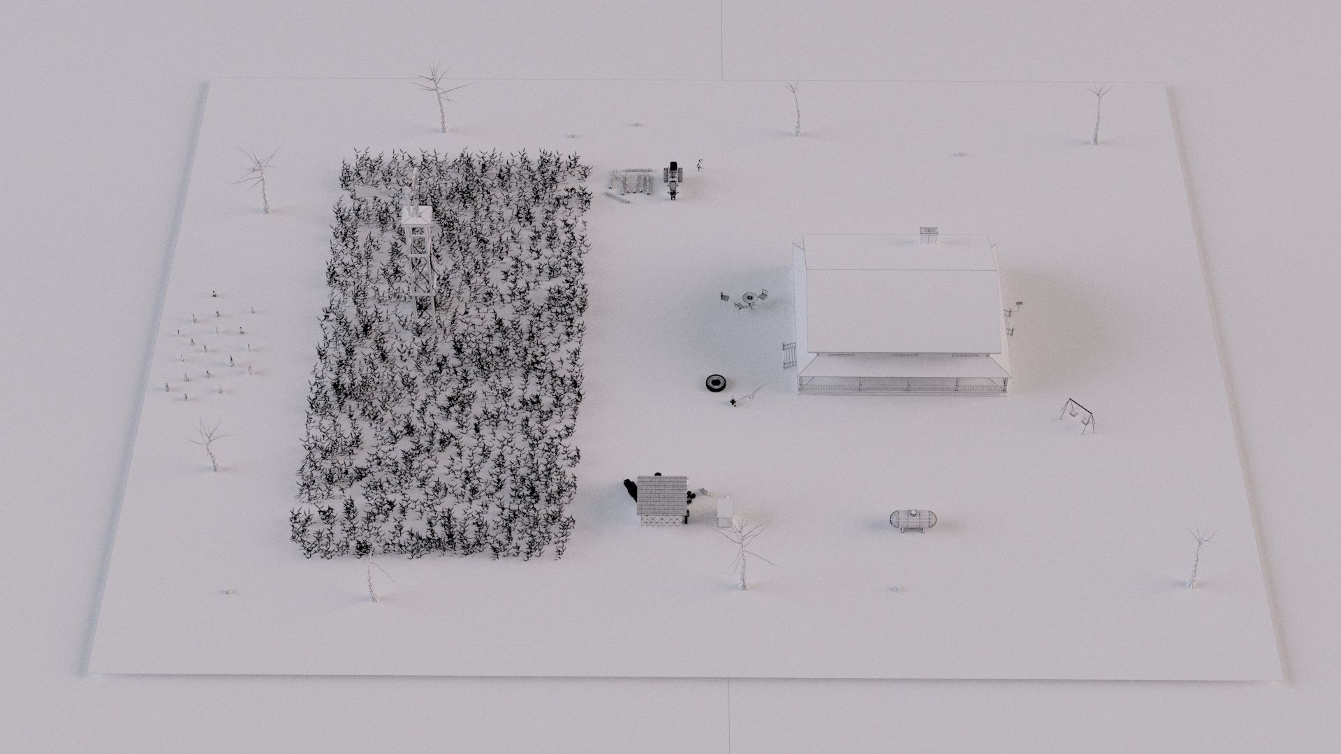 Farm farmhouse 3D model_21