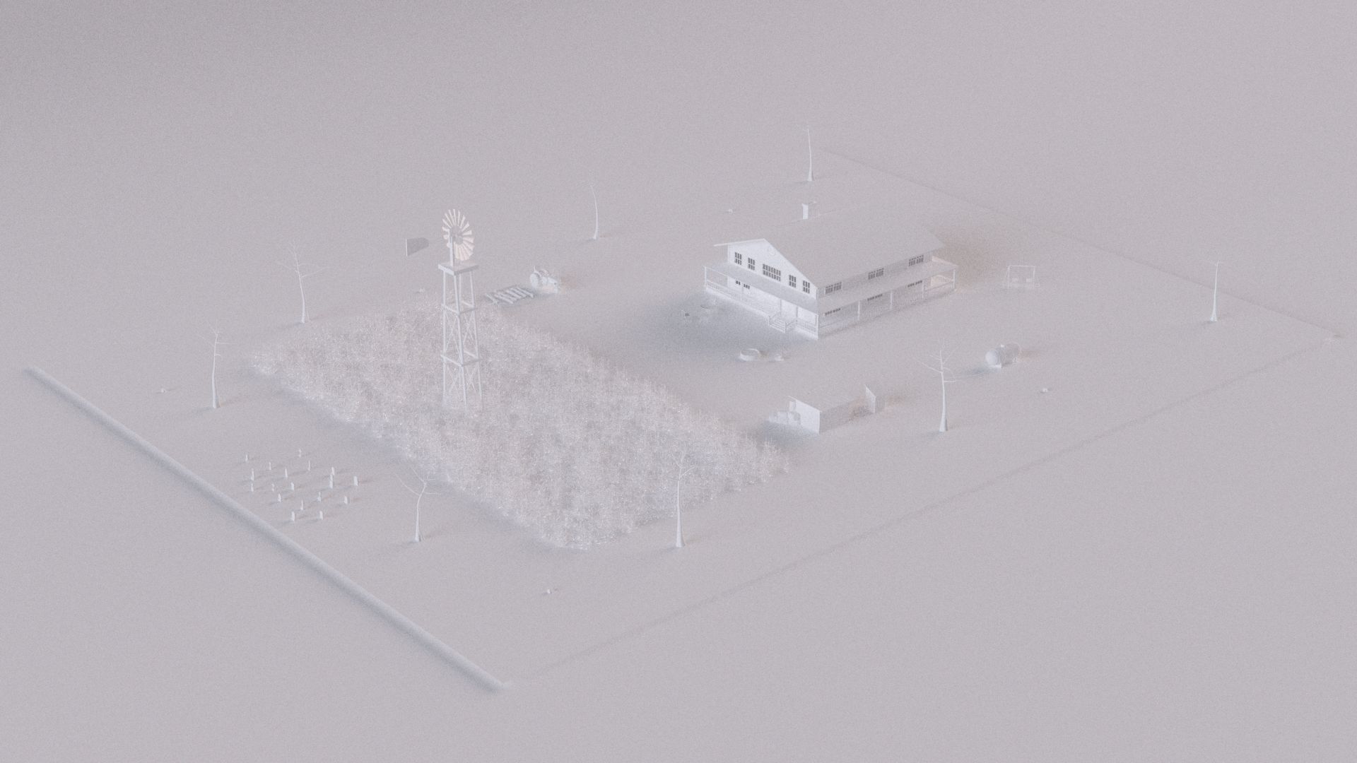 Farm farmhouse 3D model_9