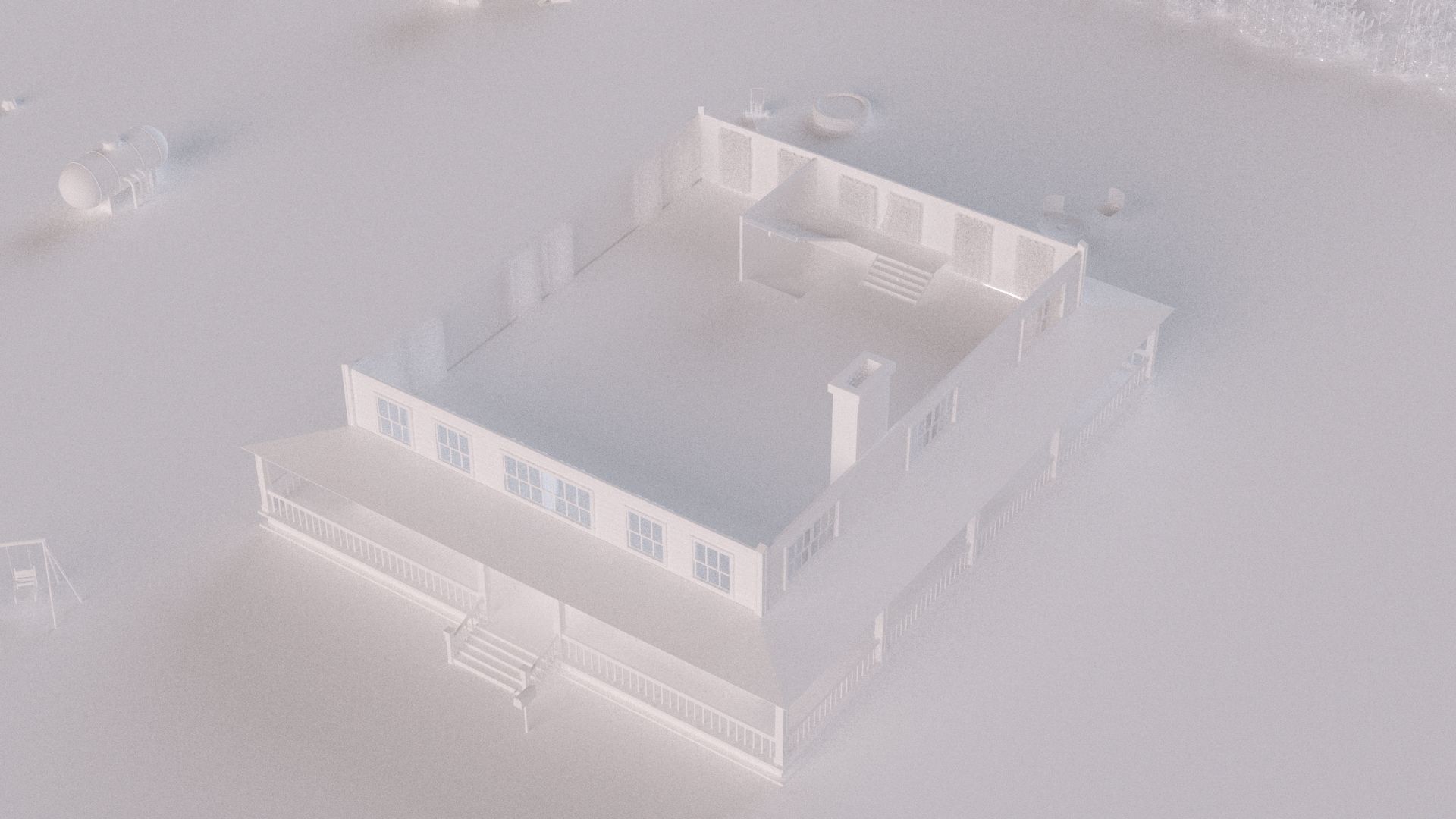 Farm farmhouse 3D model_3
