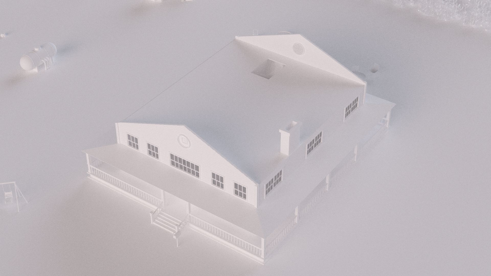 Farm farmhouse 3D model_1