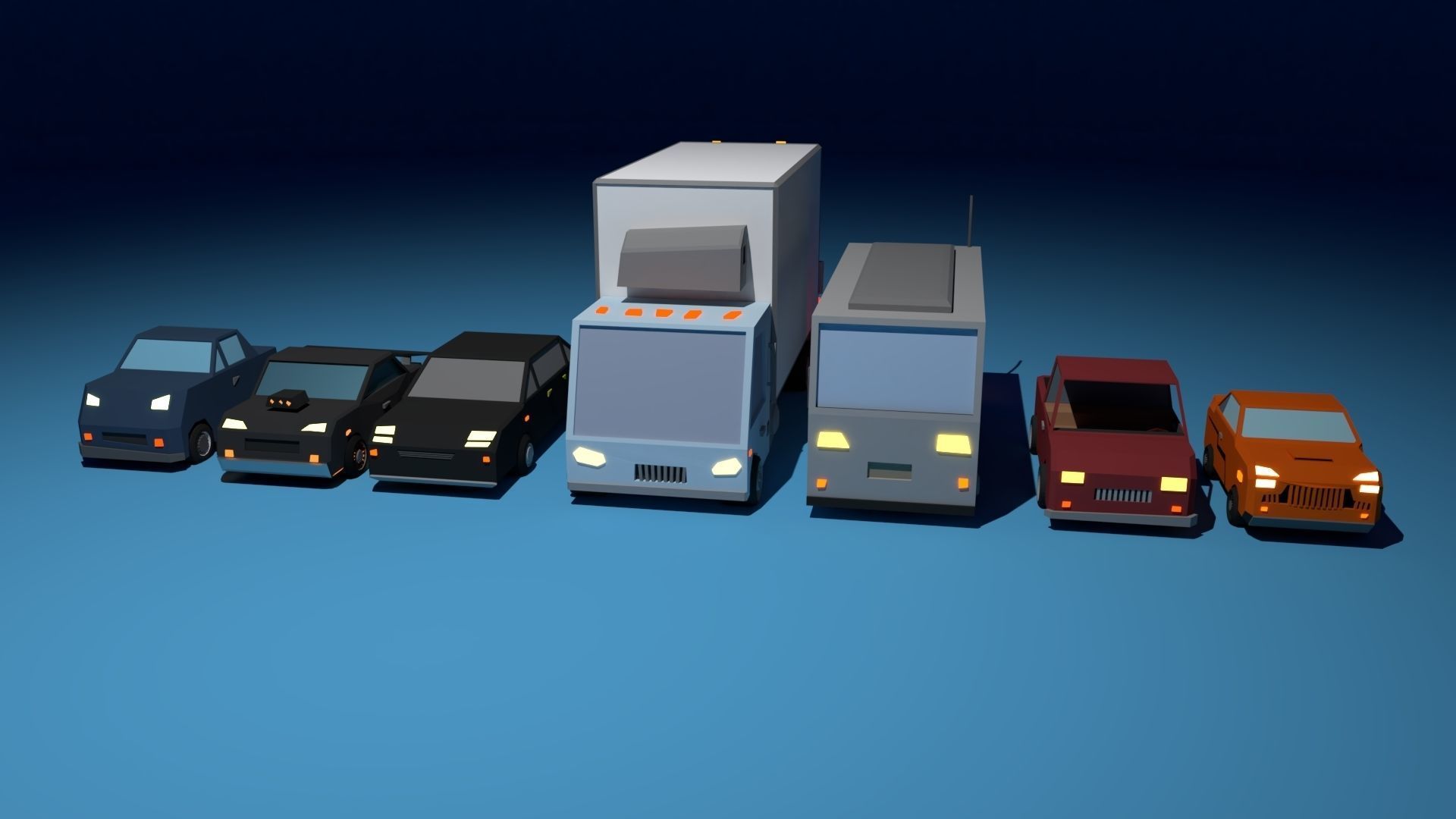 Low-Poly Rigged Vehicles Pack Low-poly 3D model_3
