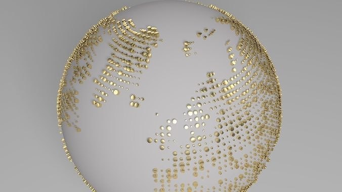 Broadcast News World Map Flat and Globe 3D model