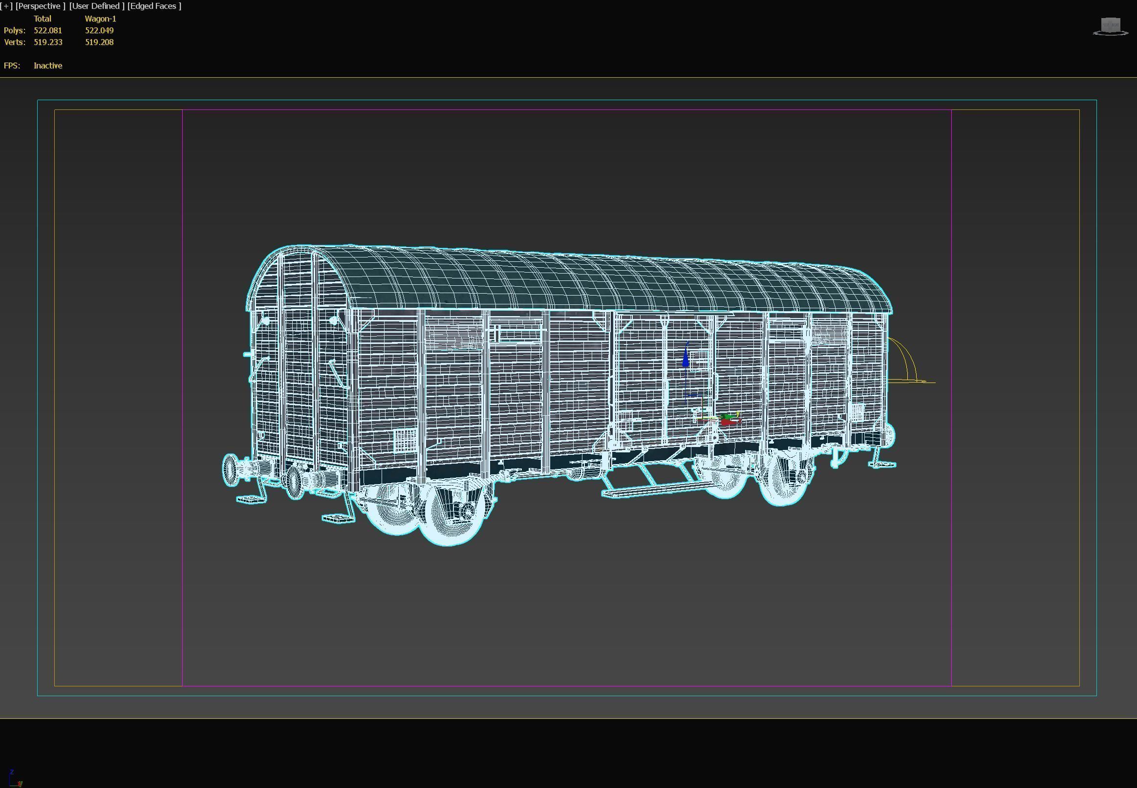 Railway wagon WW2 3D model_8