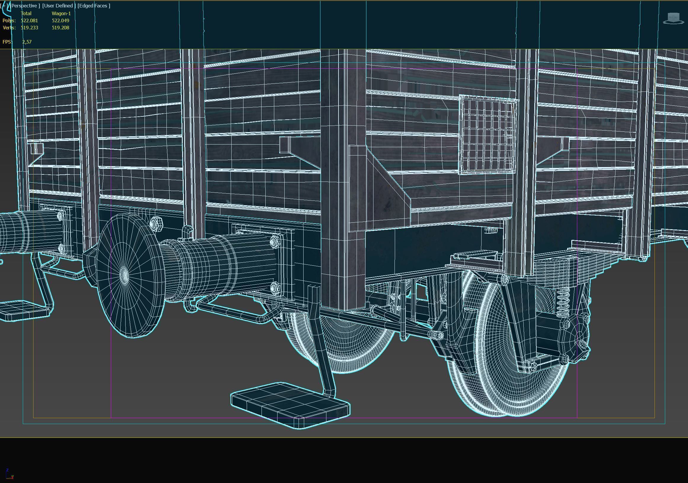 Railway wagon WW2 3D model_9
