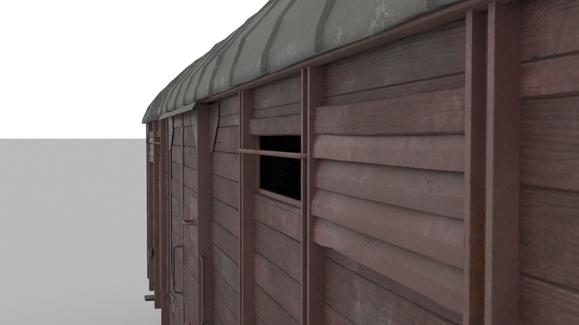 Railway wagon WW2 3D model_4
