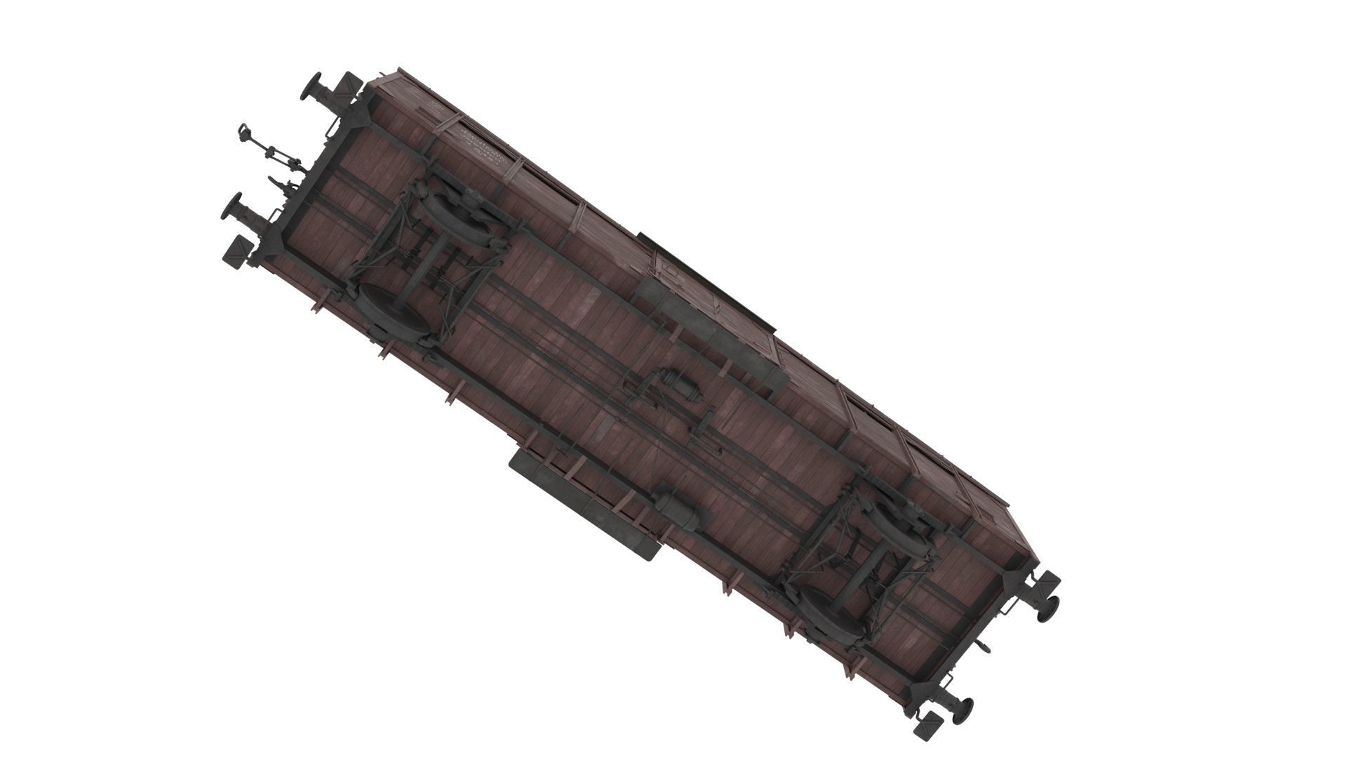 Railway wagon WW2 3D model_6