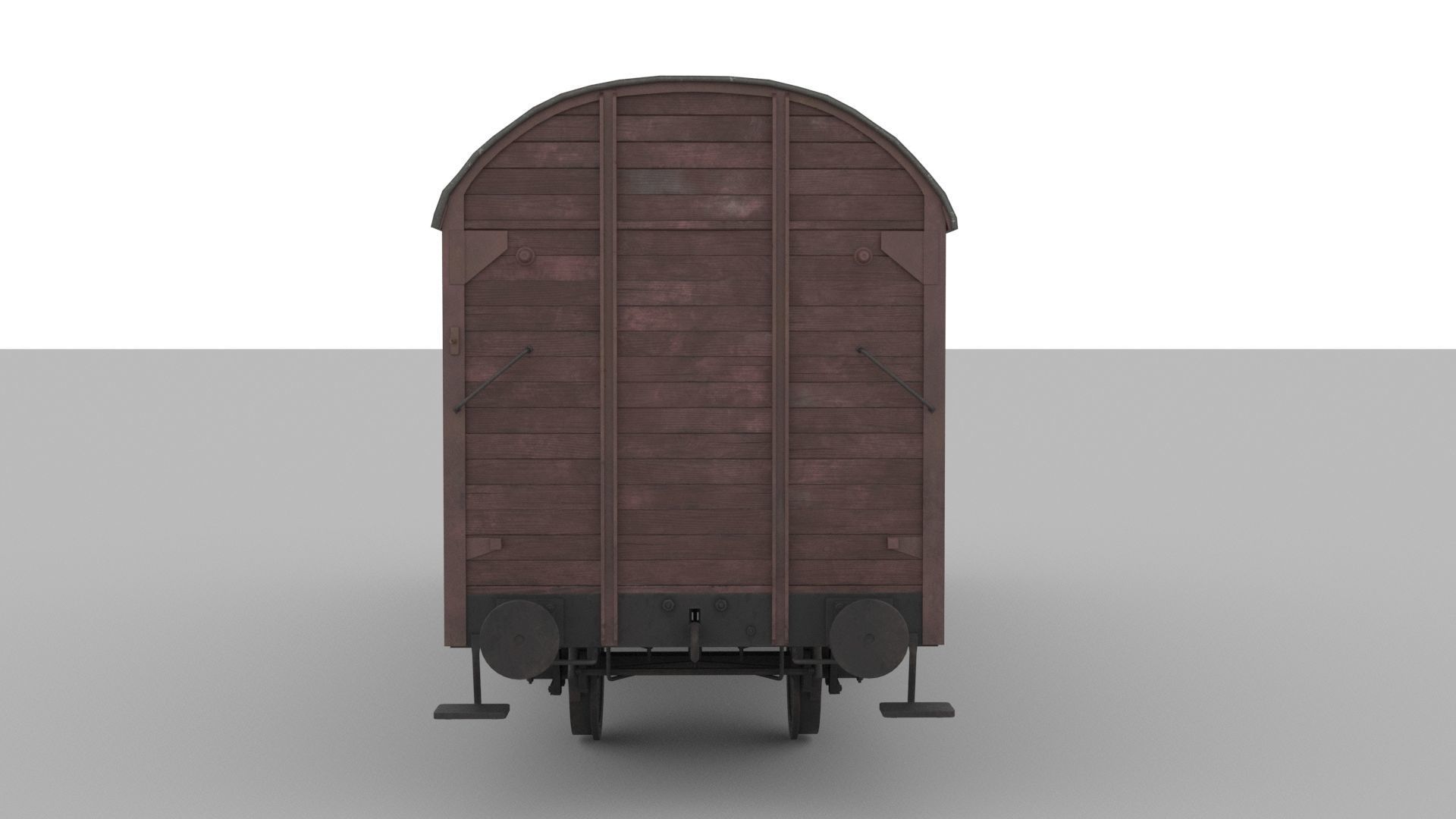 Railway wagon WW2 3D model_2