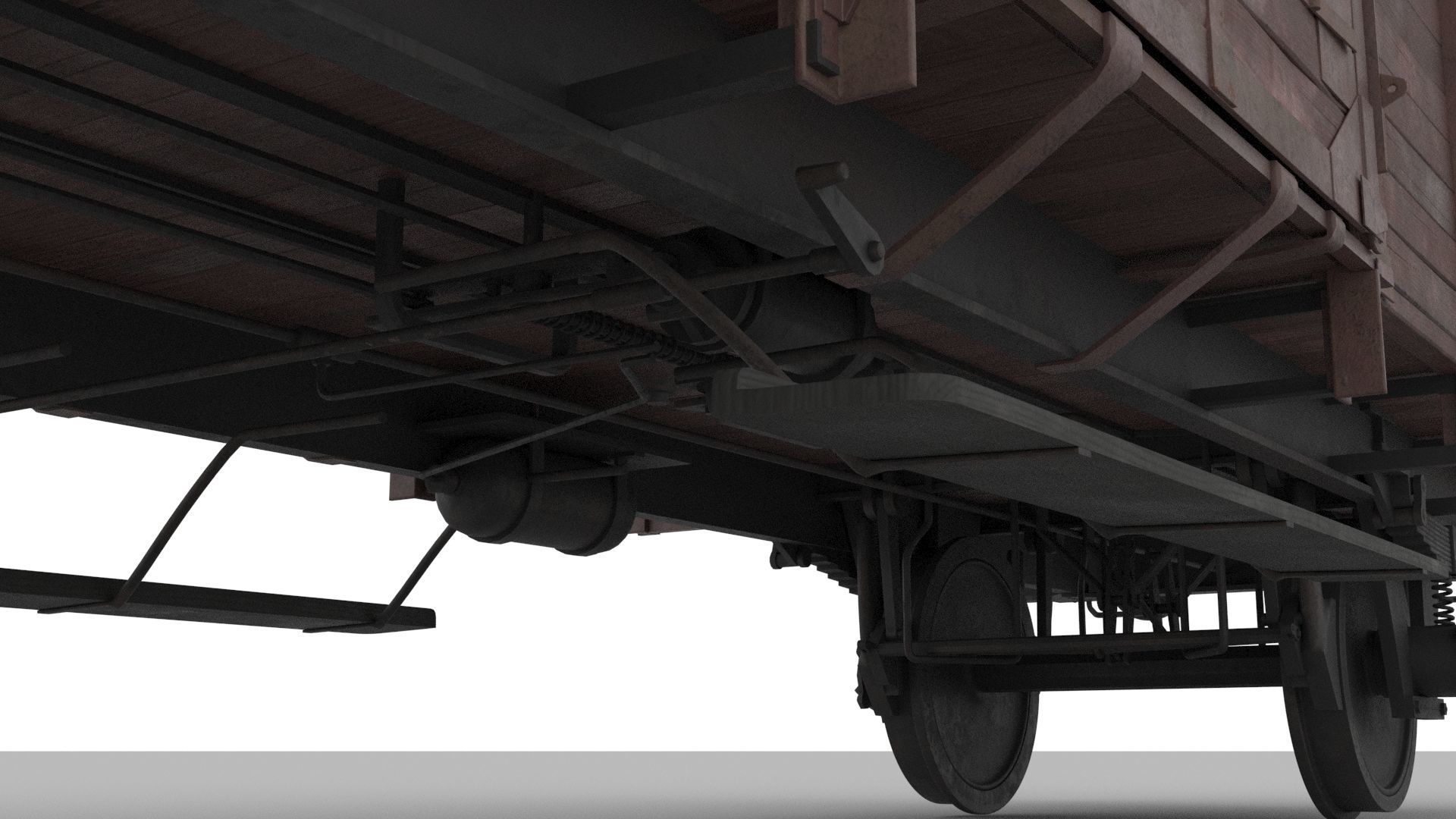 Railway wagon WW2 3D model_5