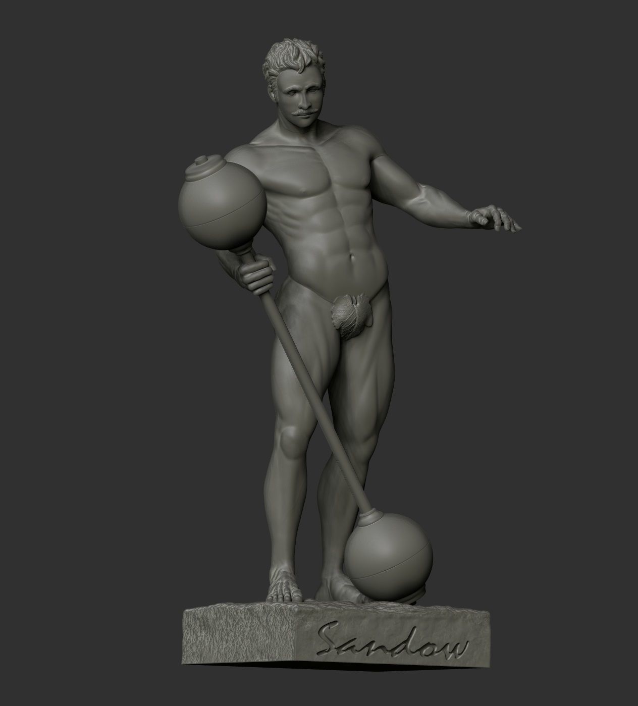 Sandow statue mr Olympia bodybuilding  winner gift 3D print model_12
