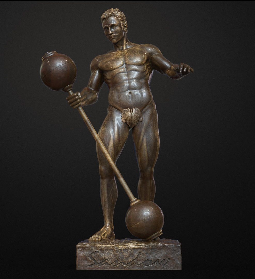 Sandow statue mr Olympia bodybuilding  winner gift 3D print model_1