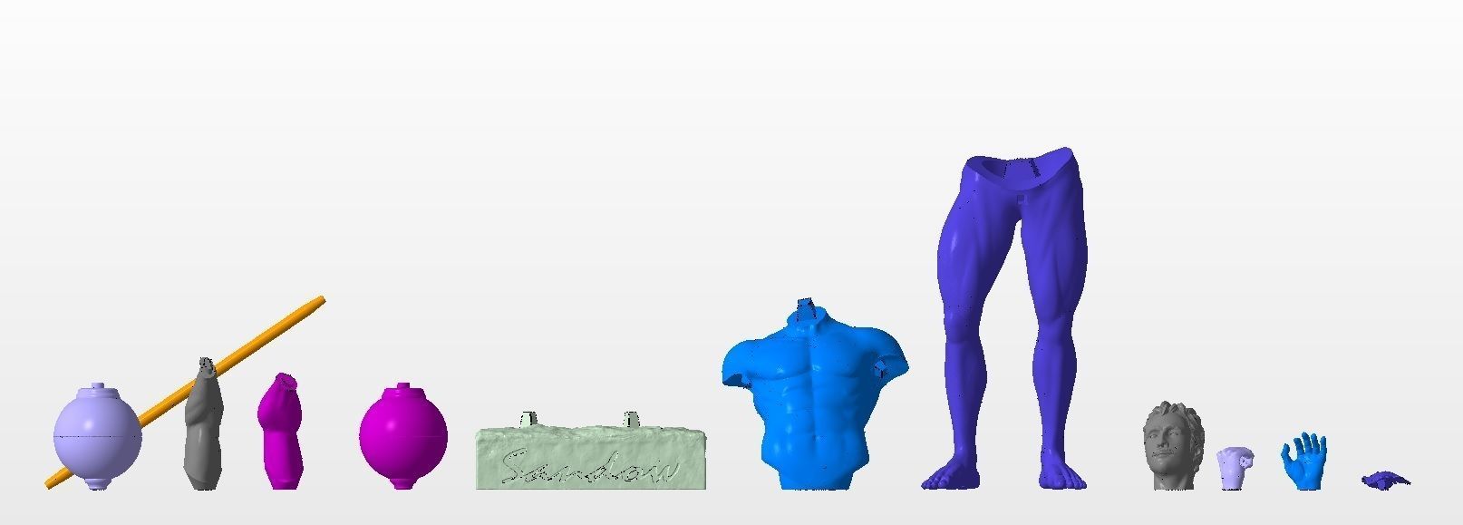 Sandow statue mr Olympia bodybuilding  winner gift 3D print model_11