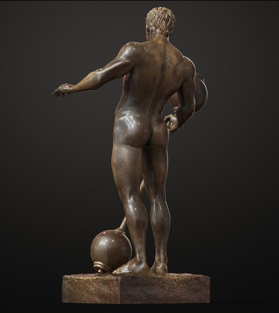 Sandow statue mr Olympia bodybuilding  winner gift 3D print model_6