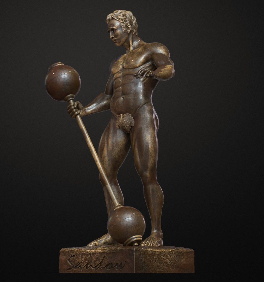 Sandow statue mr Olympia bodybuilding  winner gift 3D print model_3