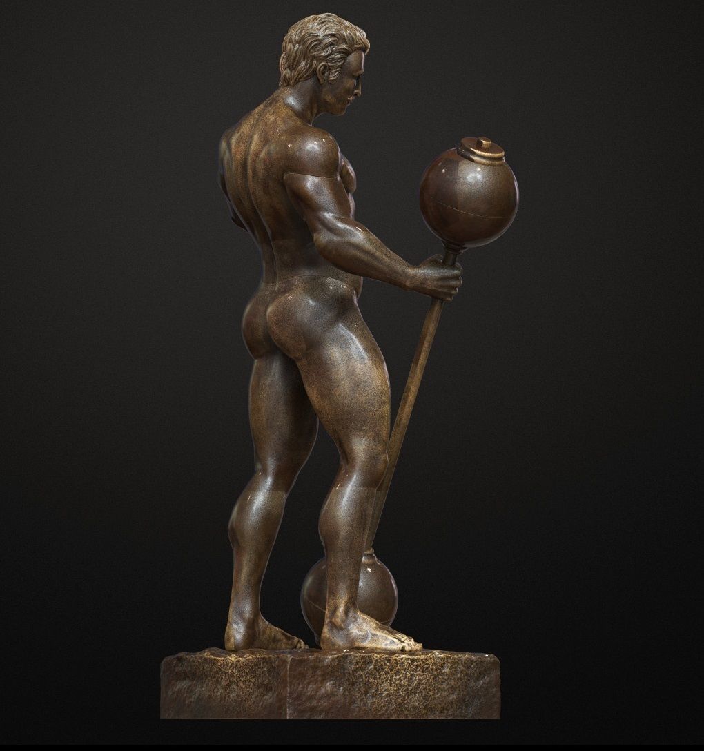 Sandow statue mr Olympia bodybuilding  winner gift 3D print model_8