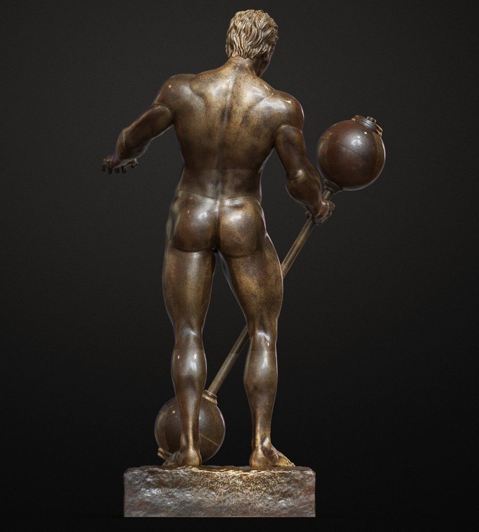 Sandow statue mr Olympia bodybuilding  winner gift 3D print model_7