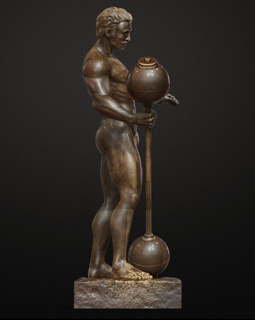 Sandow statue mr Olympia bodybuilding  winner gift 3D print model_9