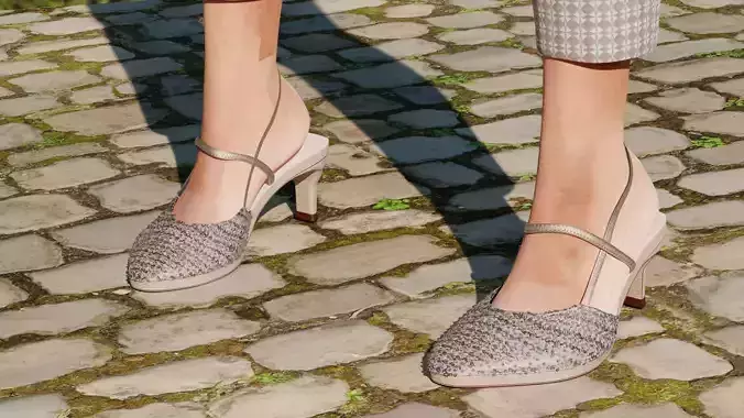 Shoes female pumps modern stylish glitter