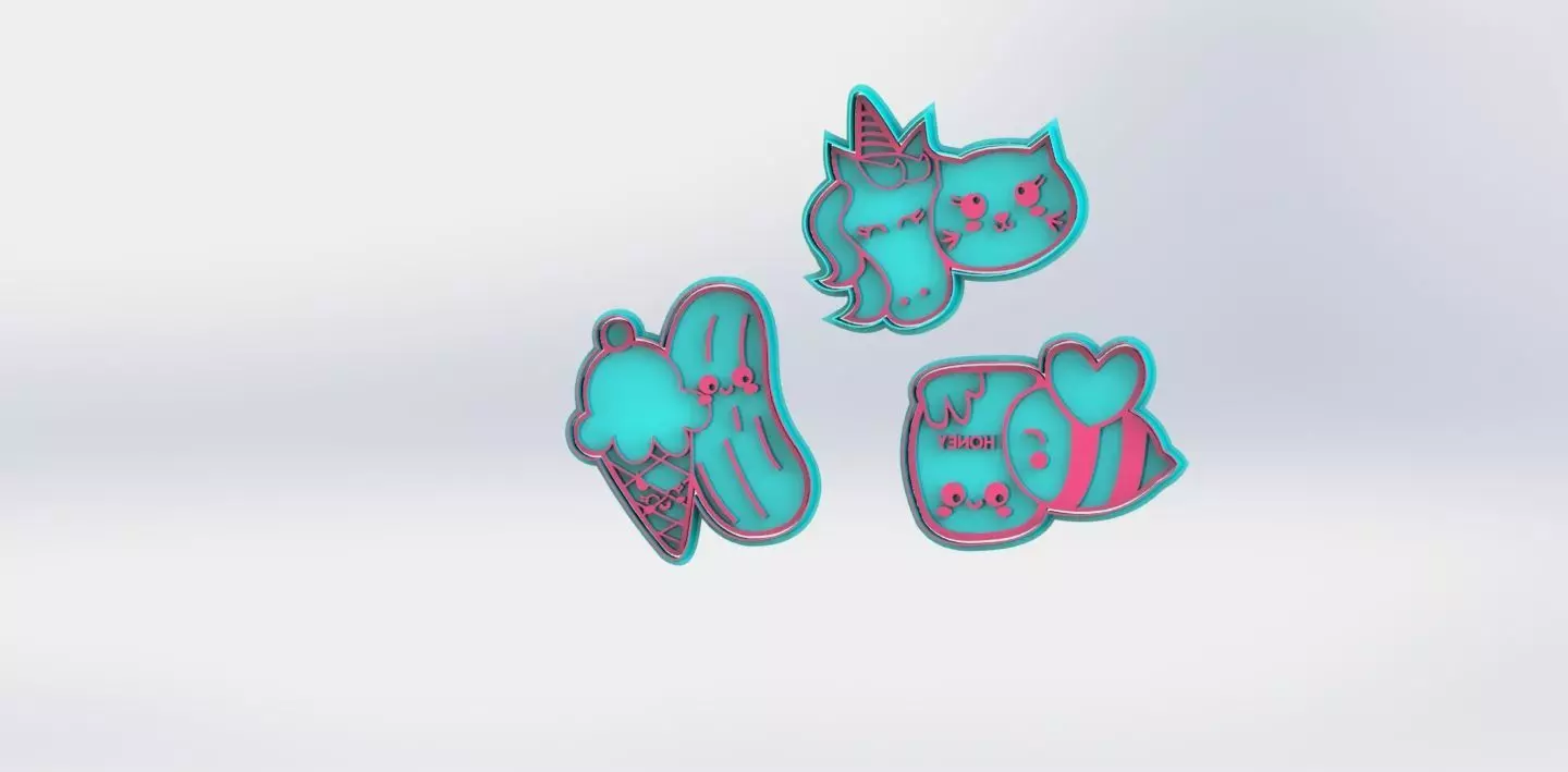 COOKIE CUTTER UNICORN POWER  3D print model_0