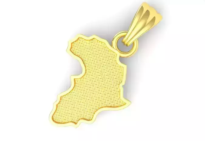 Africa Map Pendant 
