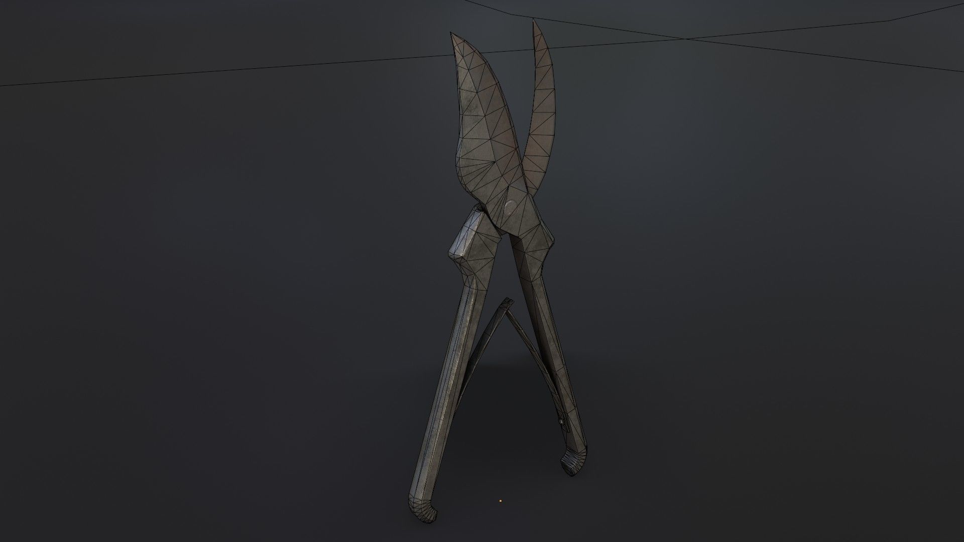 Old Dirty Bone Cutter Low-poly 3D model_35
