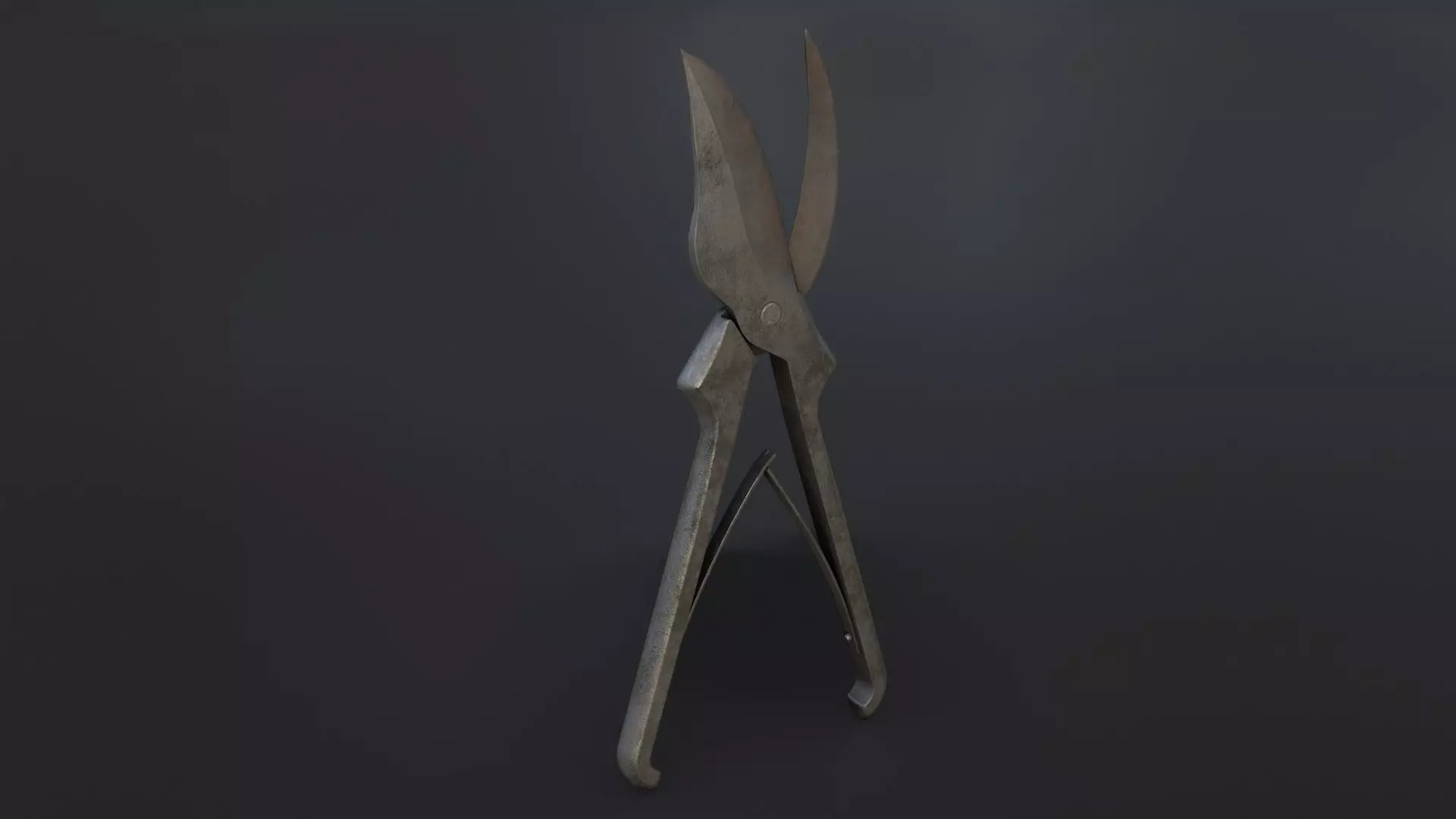 Old Dirty Bone Cutter Low-poly 3D model_0