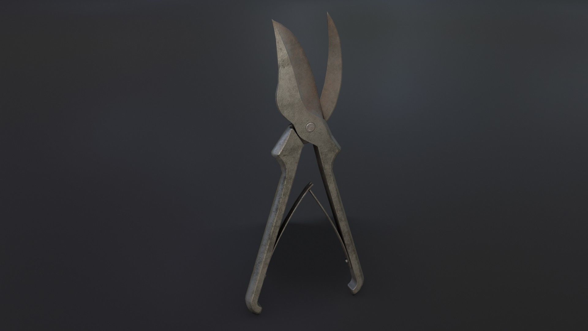 Old Dirty Bone Cutter Low-poly 3D model_1