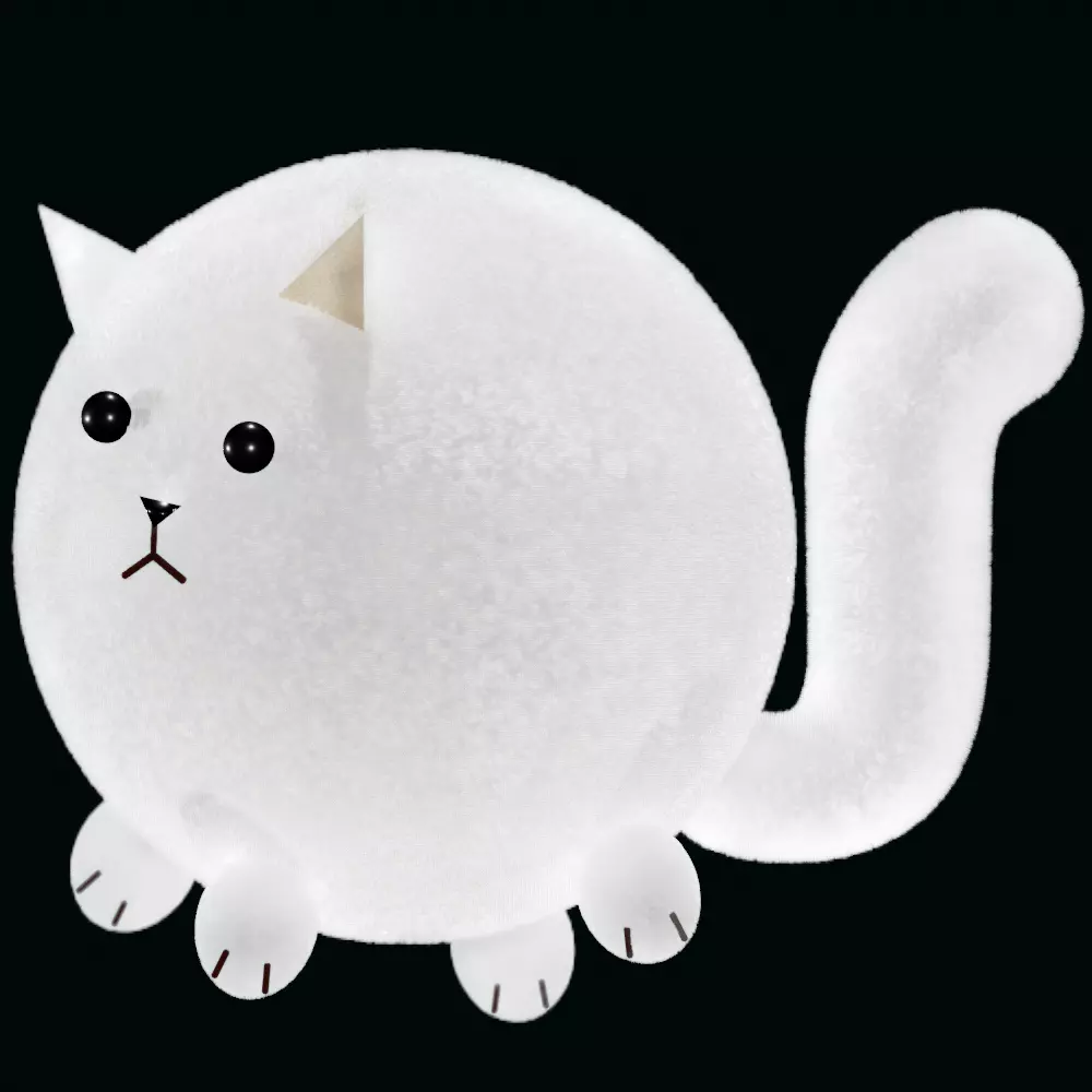 Circular Cat 3D model_0