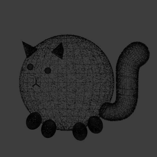 Circular Cat 3D model_1