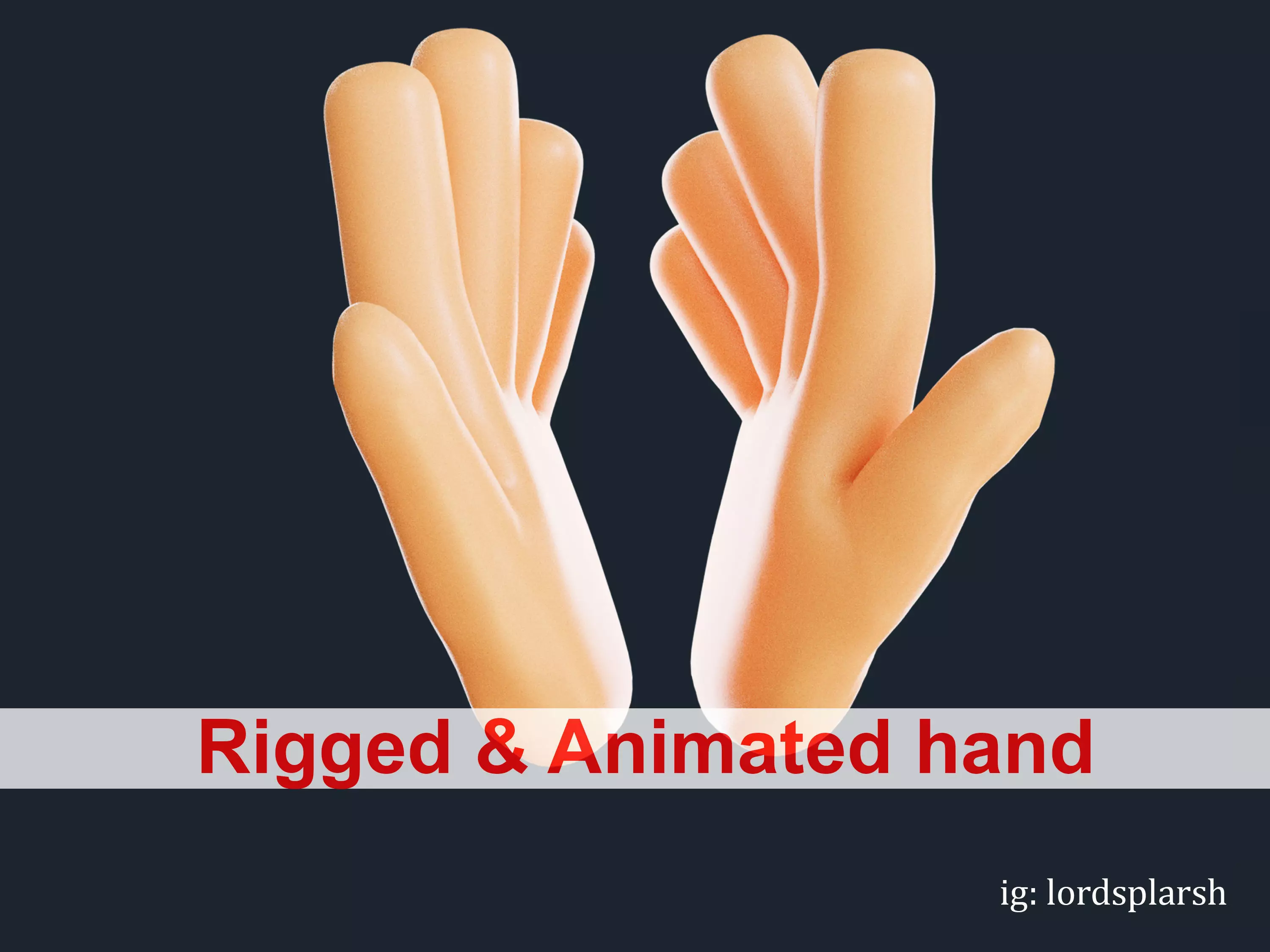 Clapping Hands Emoji Animated Low-poly 3D model