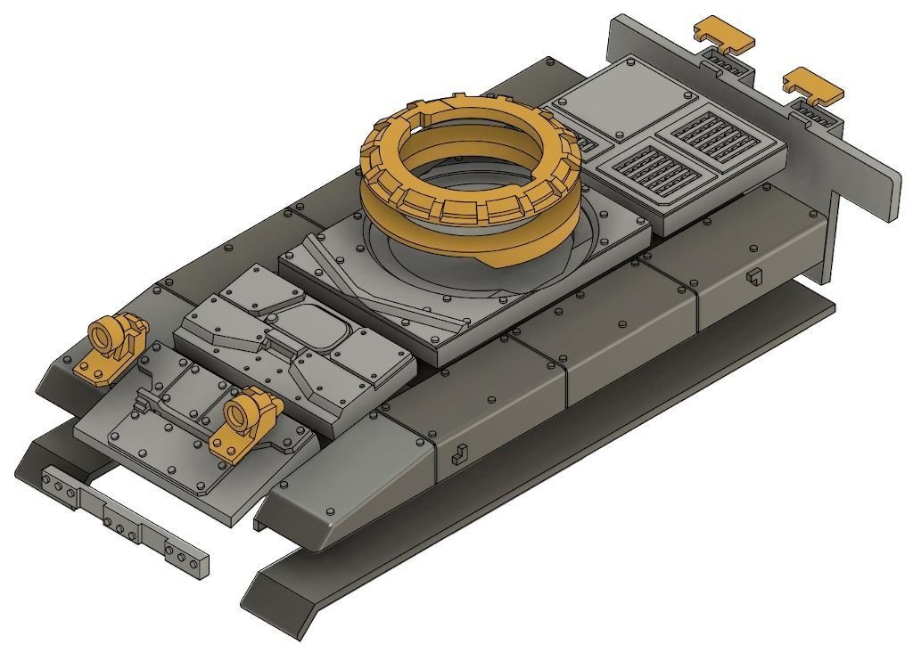 Tank - 28mm Sci-Fi 3D print model_6