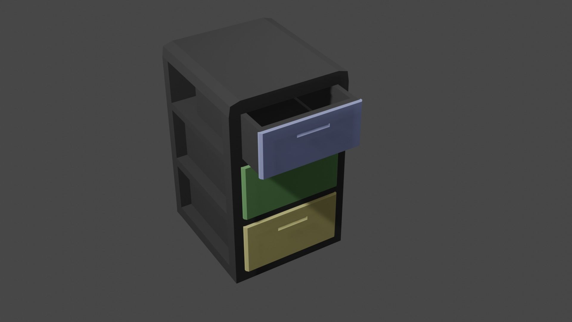 Simple Cabinet - Low Poly  Free 3D model_1