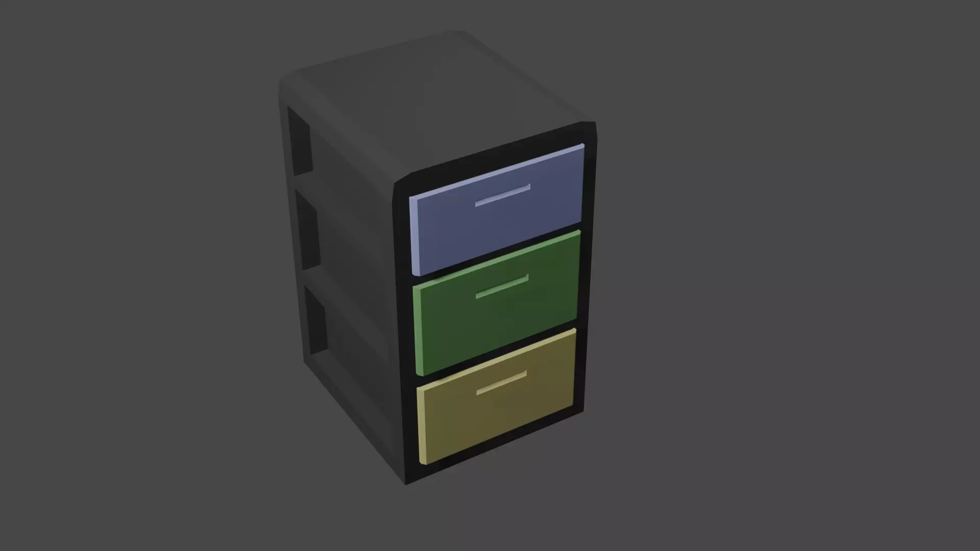 Simple Cabinet - Low Poly  Free 3D model_0
