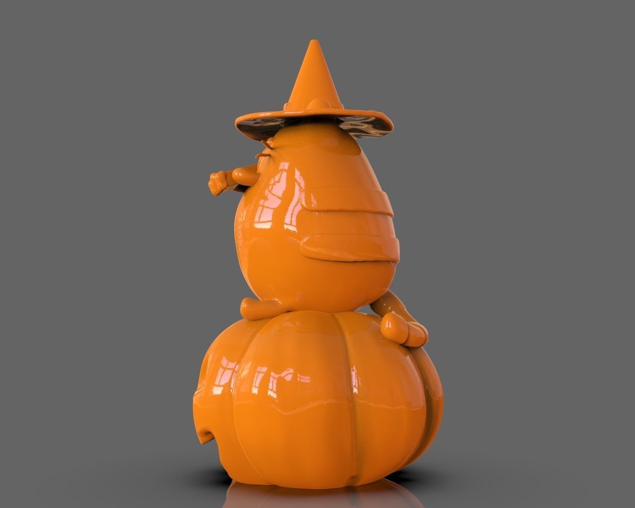 Pusheen eating Pumpkin Pie 3D Sculpt 3D print model_10