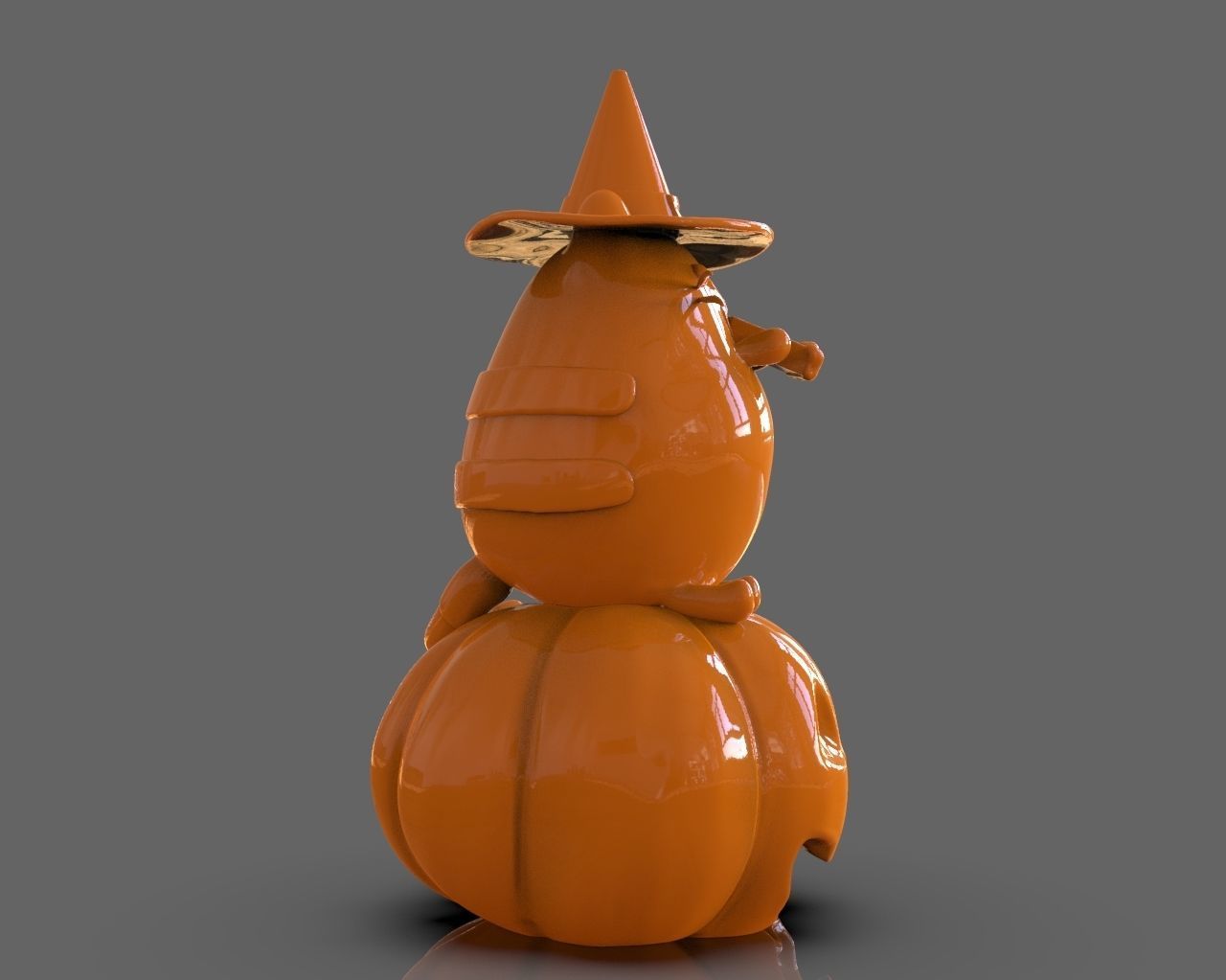Pusheen eating Pumpkin Pie 3D Sculpt 3D print model_12