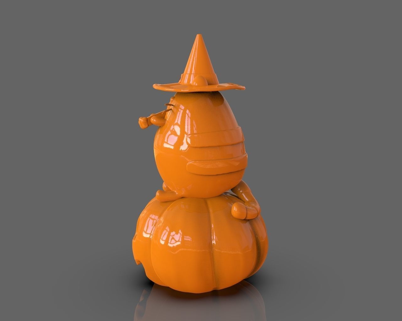 Pusheen eating Pumpkin Pie 3D Sculpt 3D print model_2
