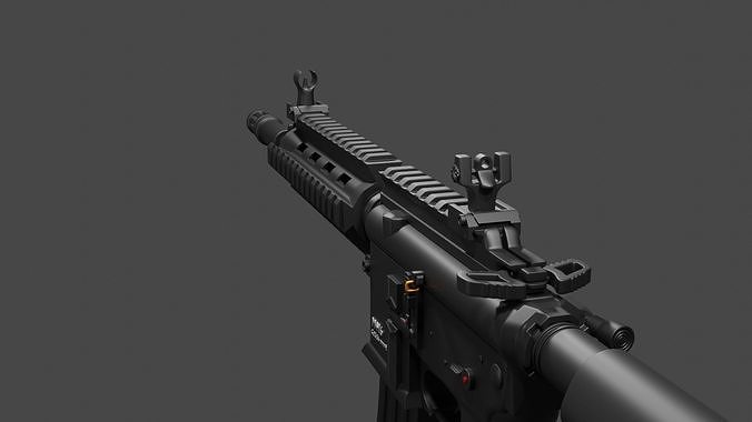 M416 3D Model rifle Low-poly 3D model