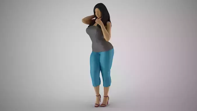 Woman City Mood 5 3D print model