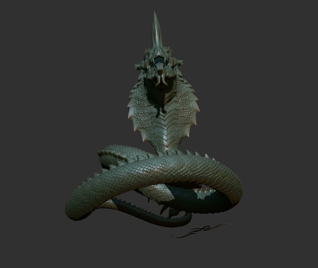 Basilisk nak 3D print model_2