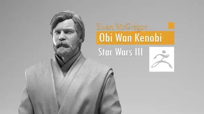 Ewan McGregor - Obi Wan Kenobi - Star Wars Revenge of the Sith 3D print model