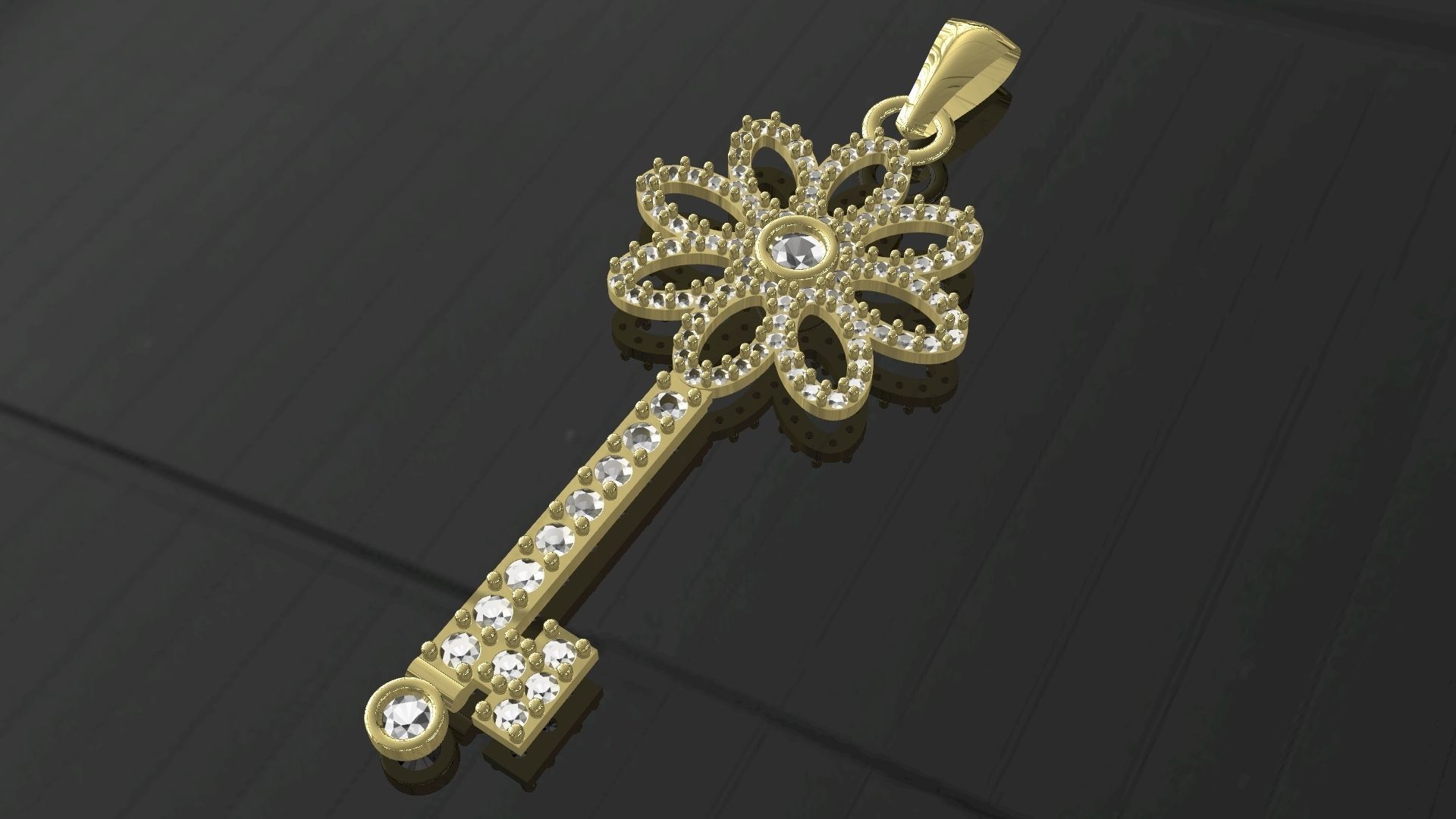 KEY JEWEL  setting stones and prongs good calibrated  3D print model_1