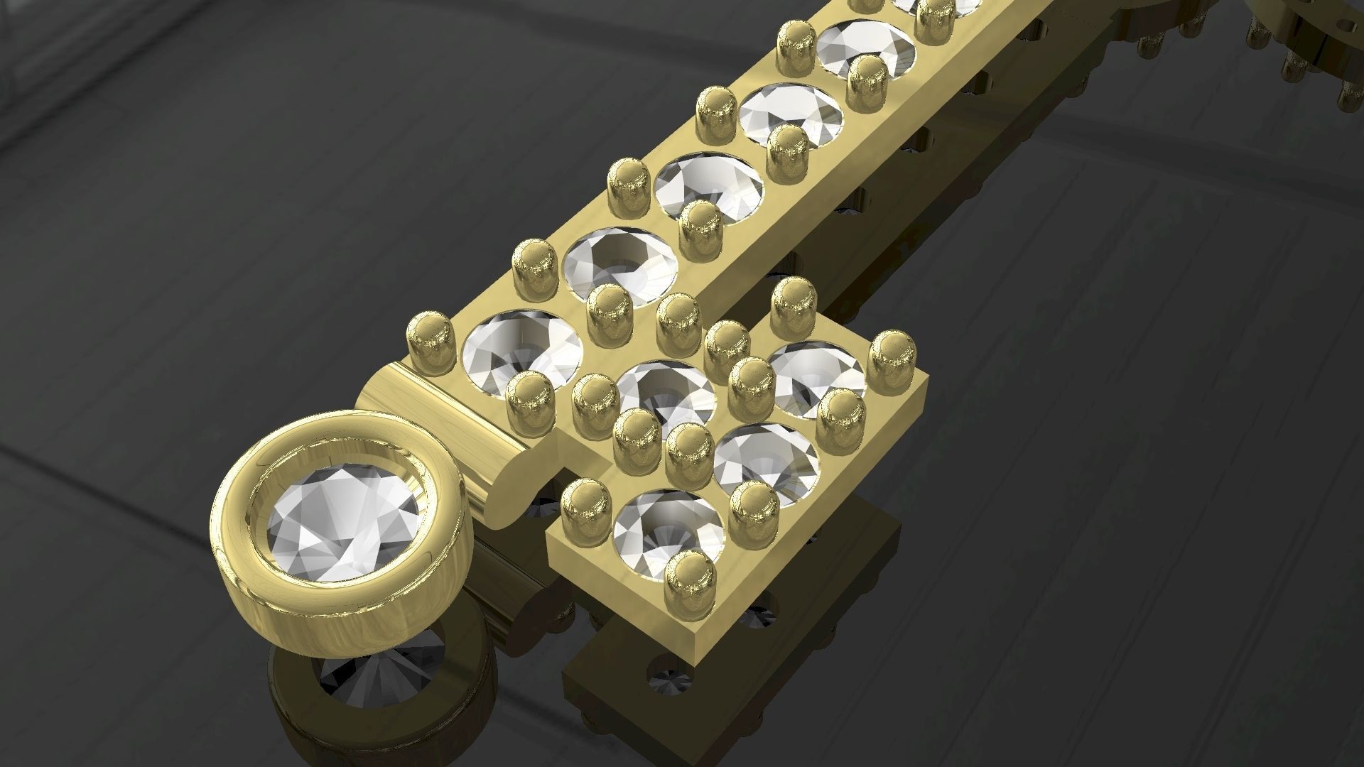 KEY JEWEL  setting stones and prongs good calibrated  3D print model_4