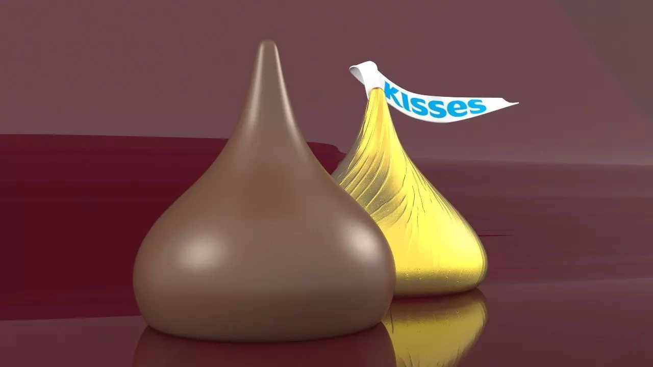 Hersheys Kisses Brown Milk Choclate 3D model