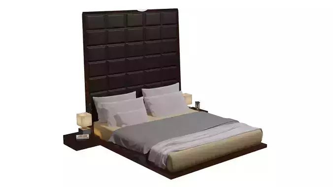 high-tech style bed
