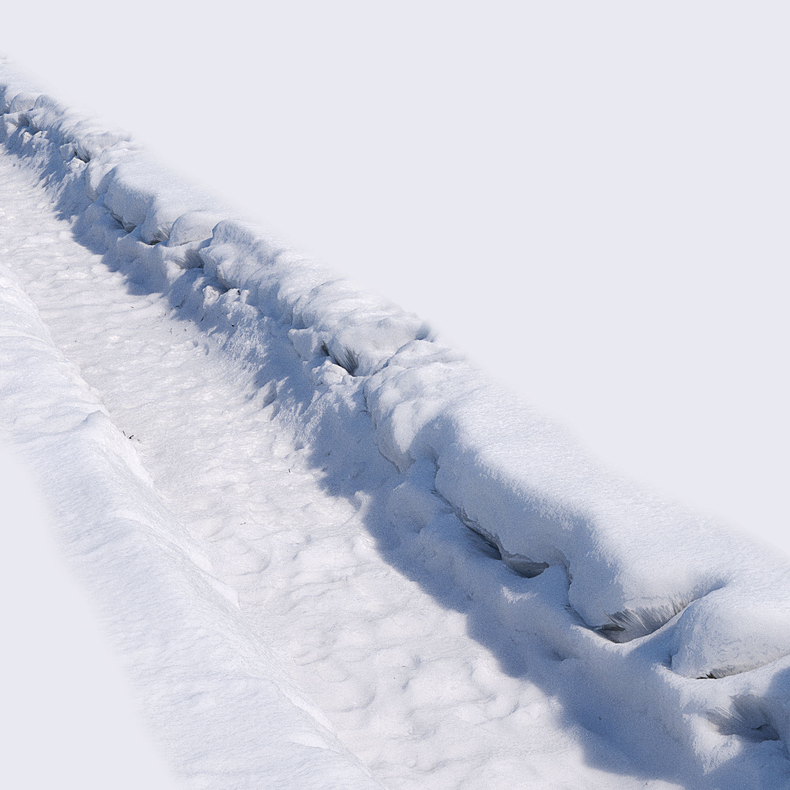 Ultra realistic Snow trail  Hq Scan 3D model_2