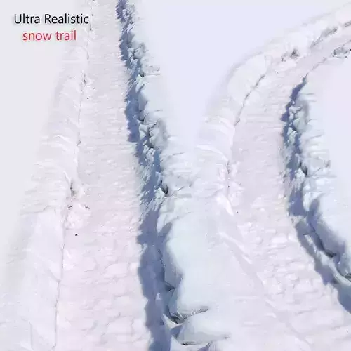 Ultra realistic Snow trail  Hq Scan 3D model