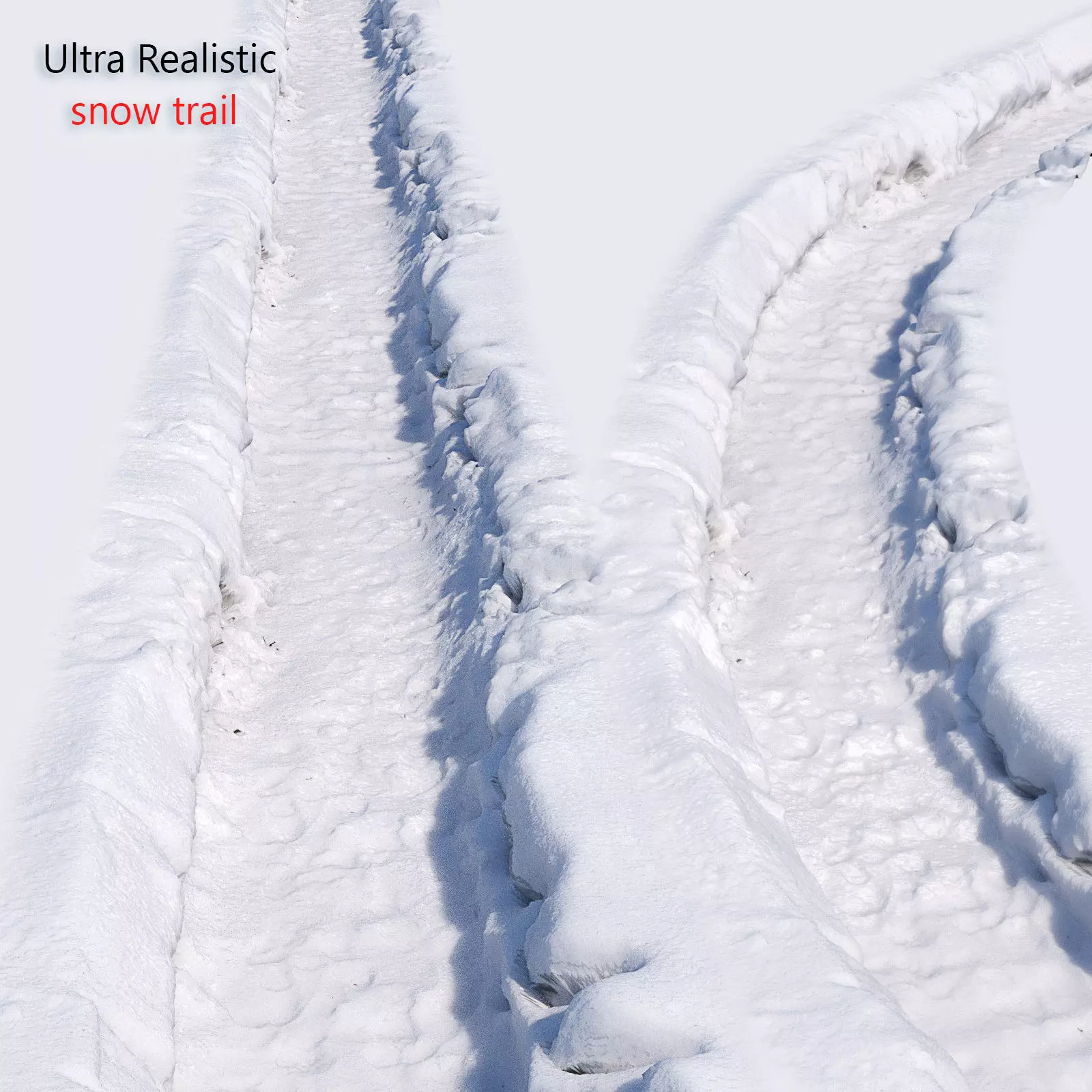 Ultra realistic Snow trail  Hq Scan 3D model_0
